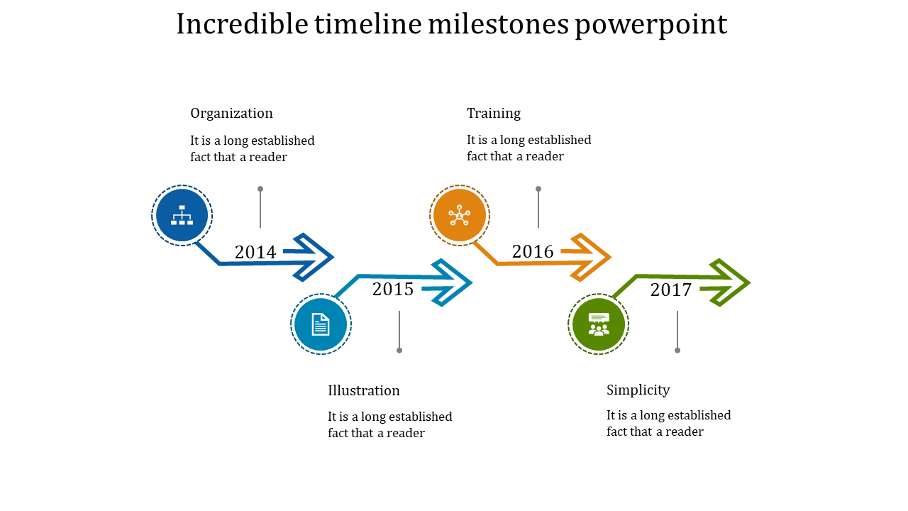 Clean Timeline Milestones PPT for Milestone Management