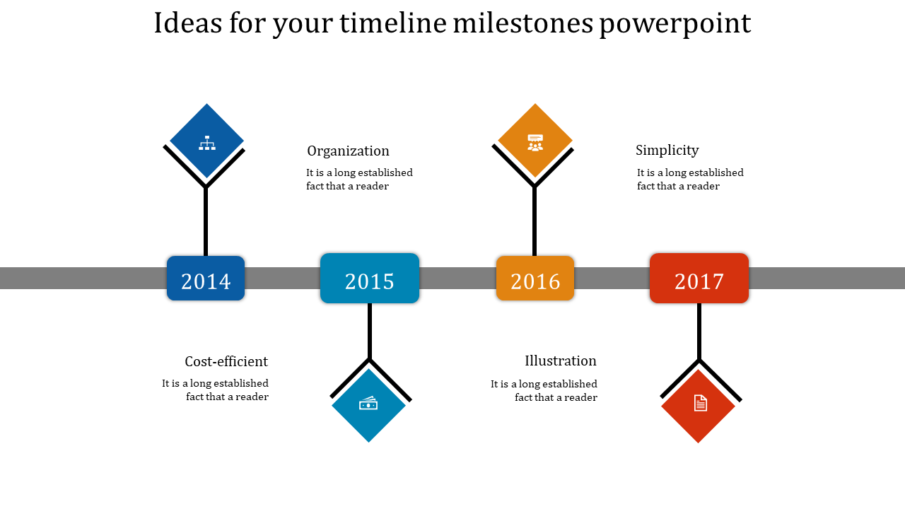 Multicolored Timeline PowerPoint Template and Google Slides