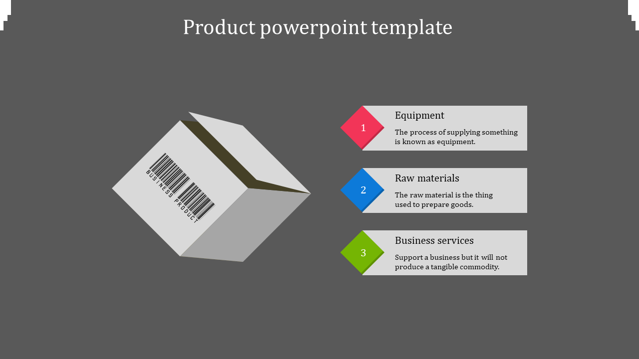 Three Noded Product PPT And Google Slides