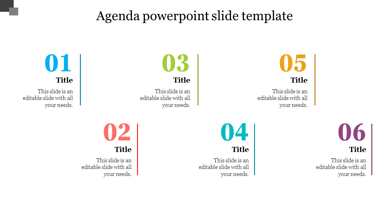 Our Predesigned Agenda PowerPoint Slide Template