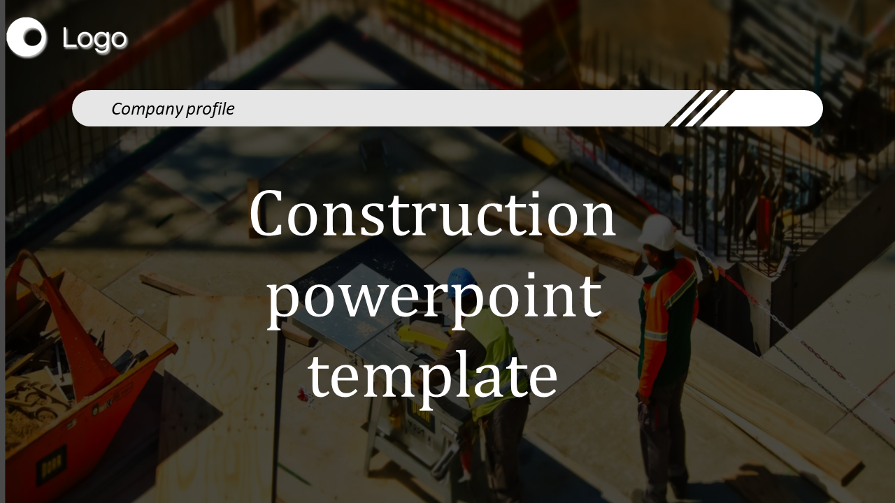 Construction PowerPoint Template & Google Slides With Backdrop