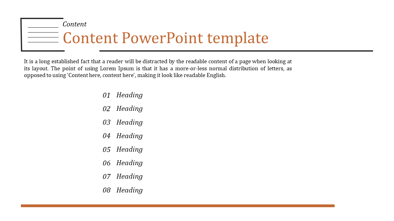 Best Content PowerPoint Presentation Template Designs