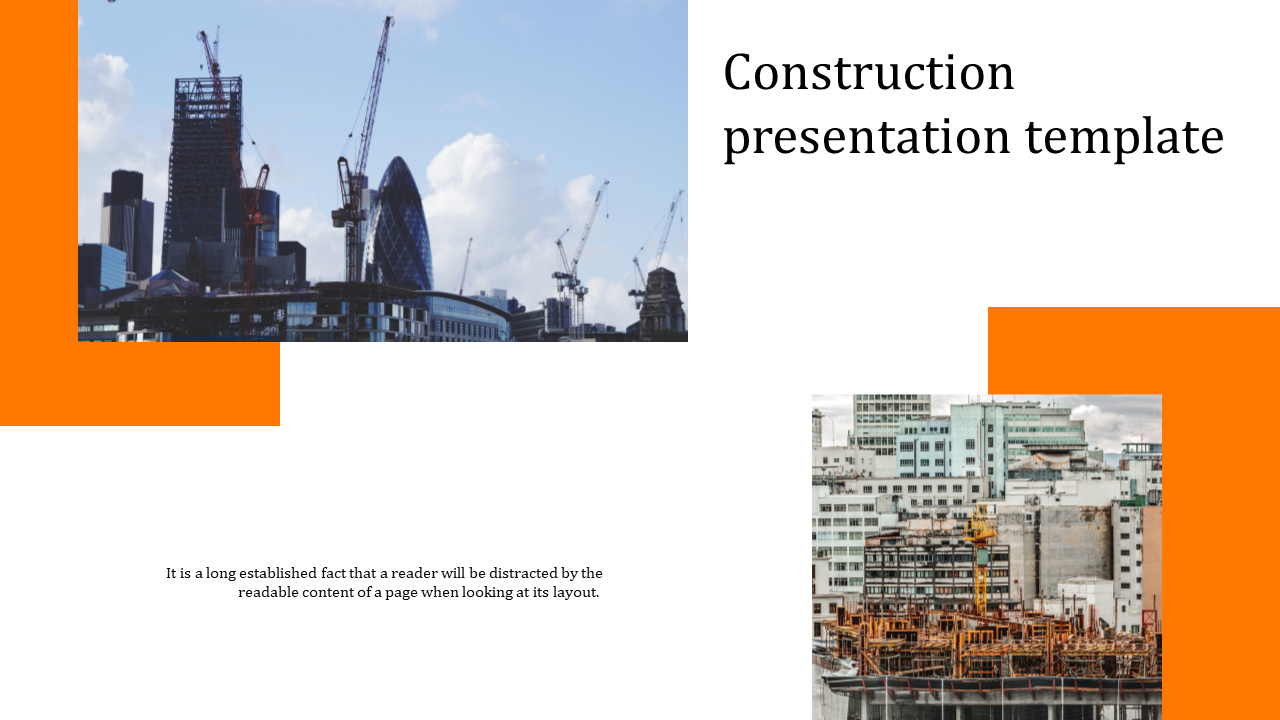 Attractive Construction Presentation Template Designs