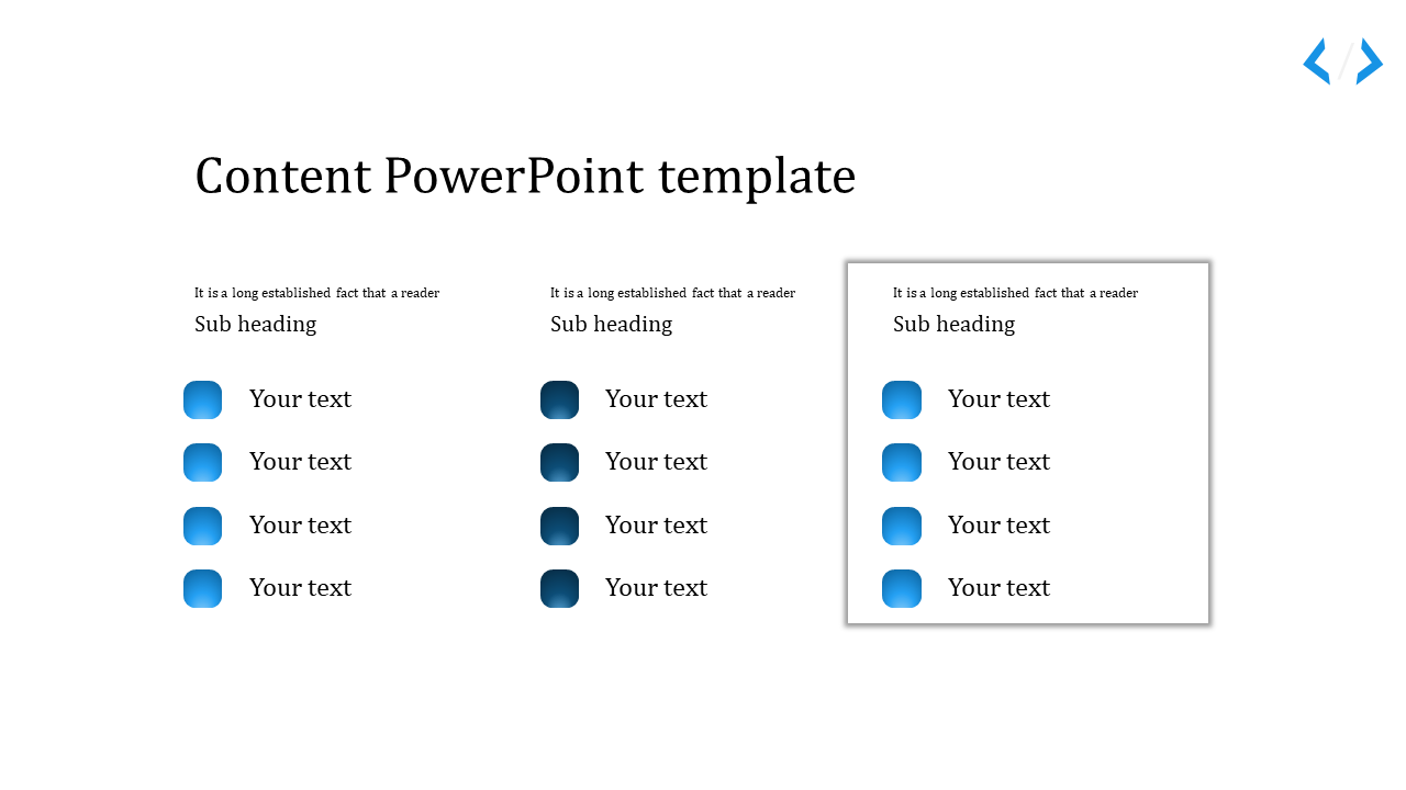 Creative Content PowerPoint Template and Google Slides