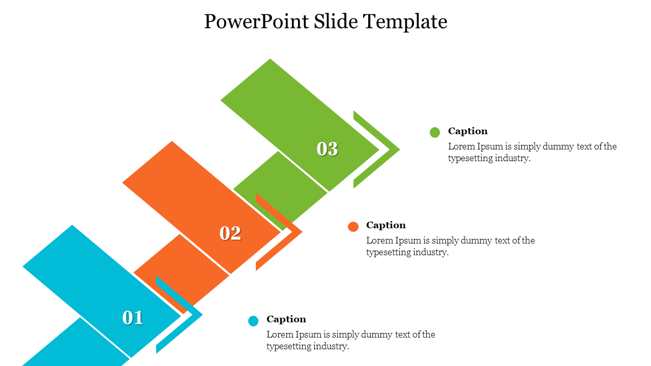 Simple Vibrant Arrow PowerPoint Slide Template and Google Slides