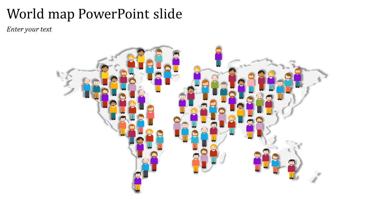 Awesome World Map PowerPoint Slide Template And Google Slides