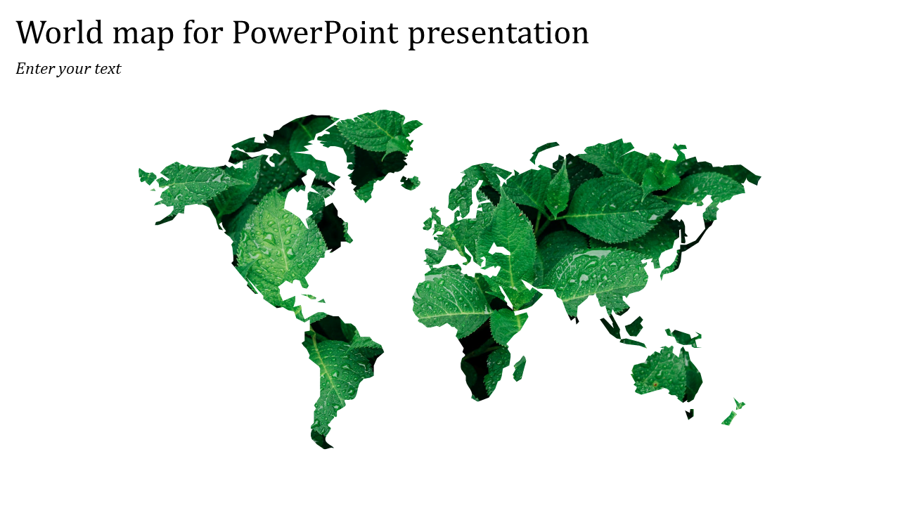 Simple World Map For PowerPoint Presentation Designs