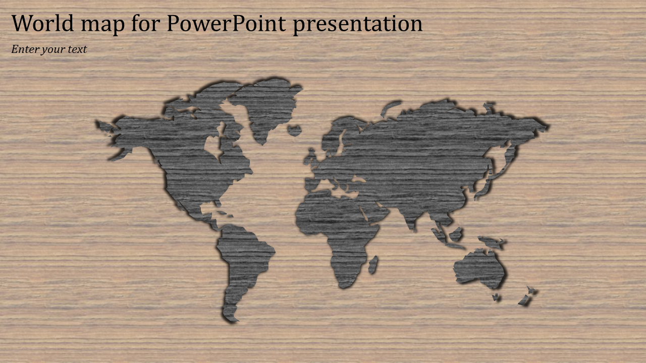 World Map for PowerPoint Presentation with Custom Markers