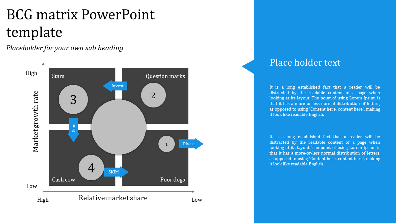 Stunning BCG Matrix PowerPoint Presentation Template 