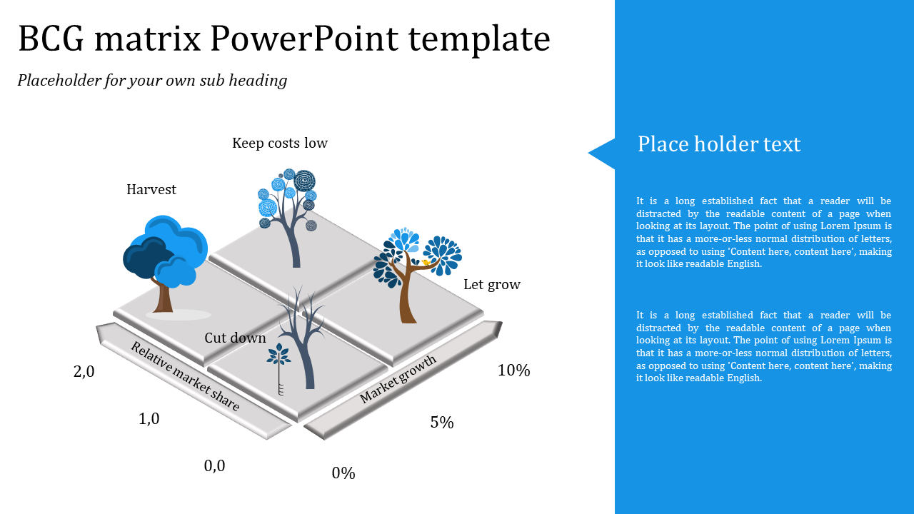 BCG Matrix PowerPoint Template for Market Analysis