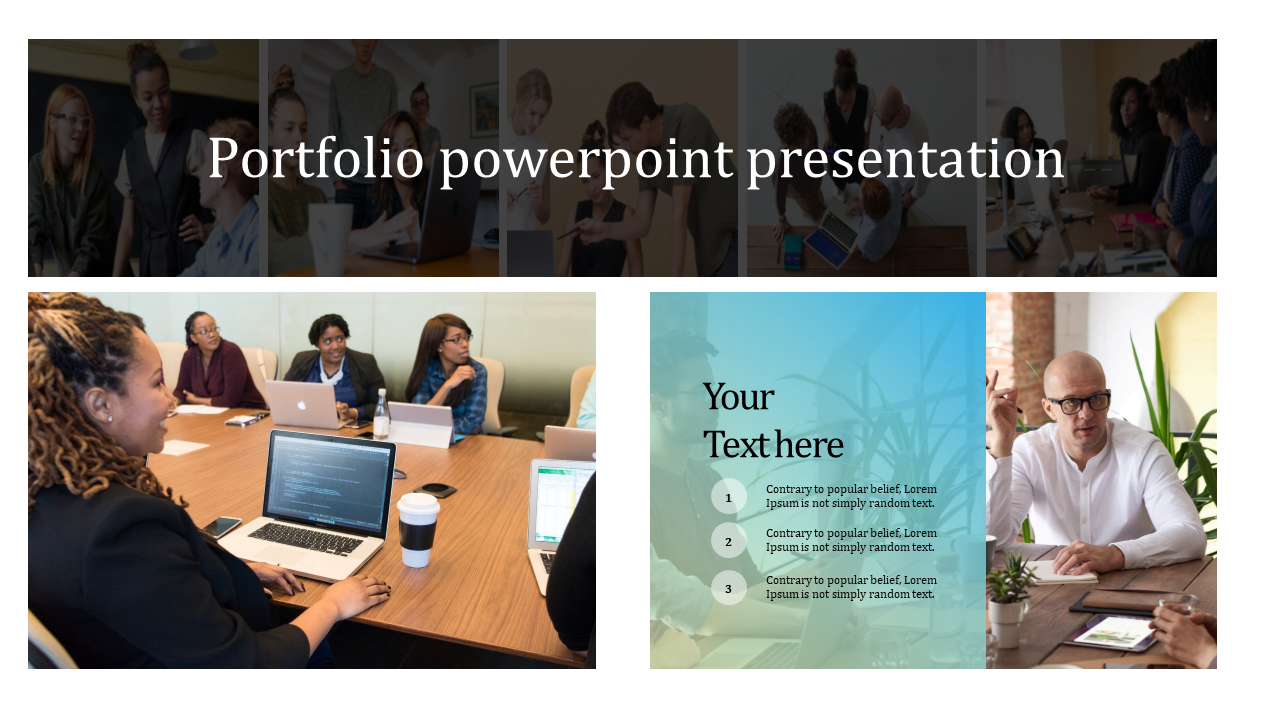 Impressive Portfolio PPT Template and Google Slides Themes