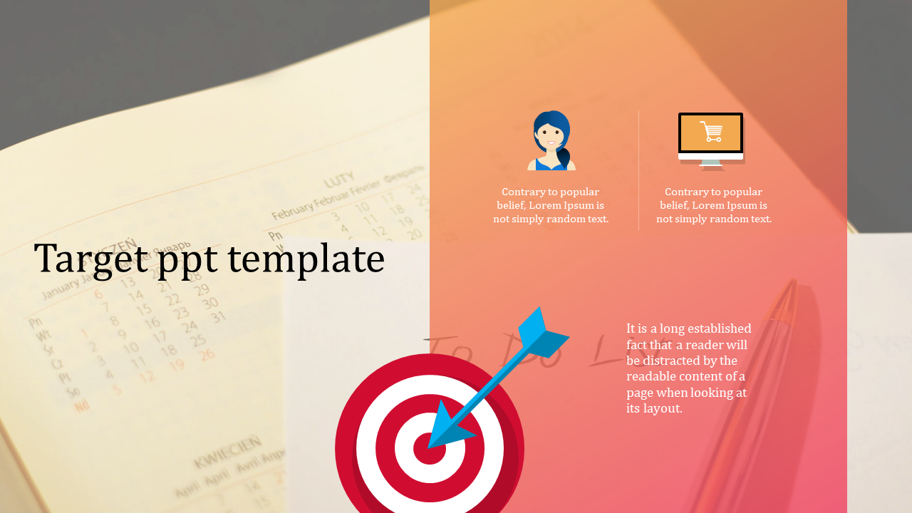 Our Predesigned Target PPT Template Presentation