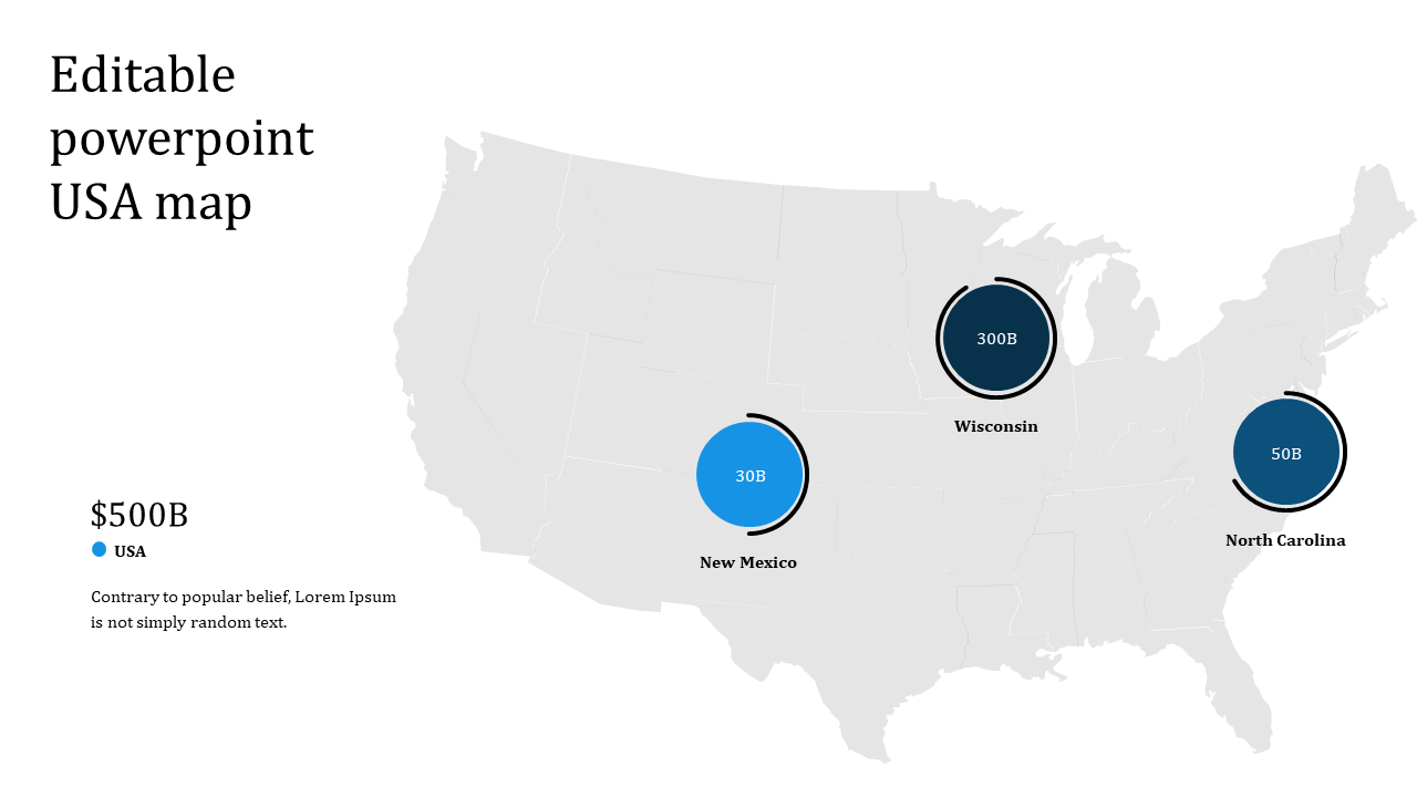 Customizable USA Map PowerPoint Template and Google Slides