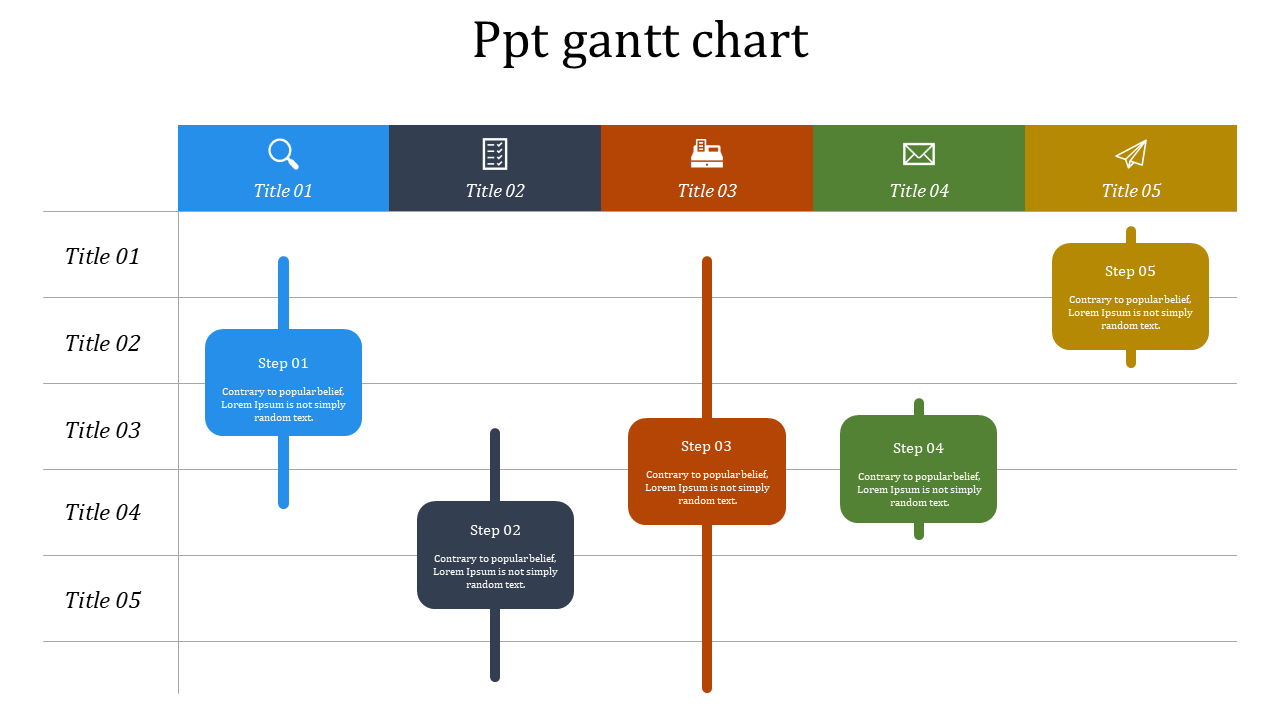 Try Our Predesigned  Gantt Chart PPT  Template Diagram