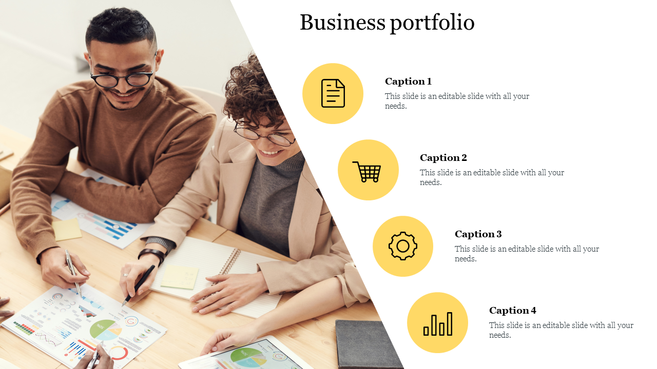 Amazing Business Portfolio Slide Template Presentation