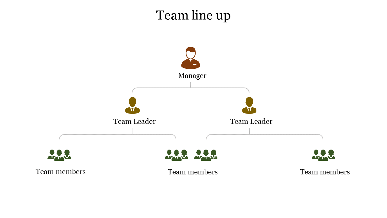 Attractive Team Line Up PowerPoint Presentation Template