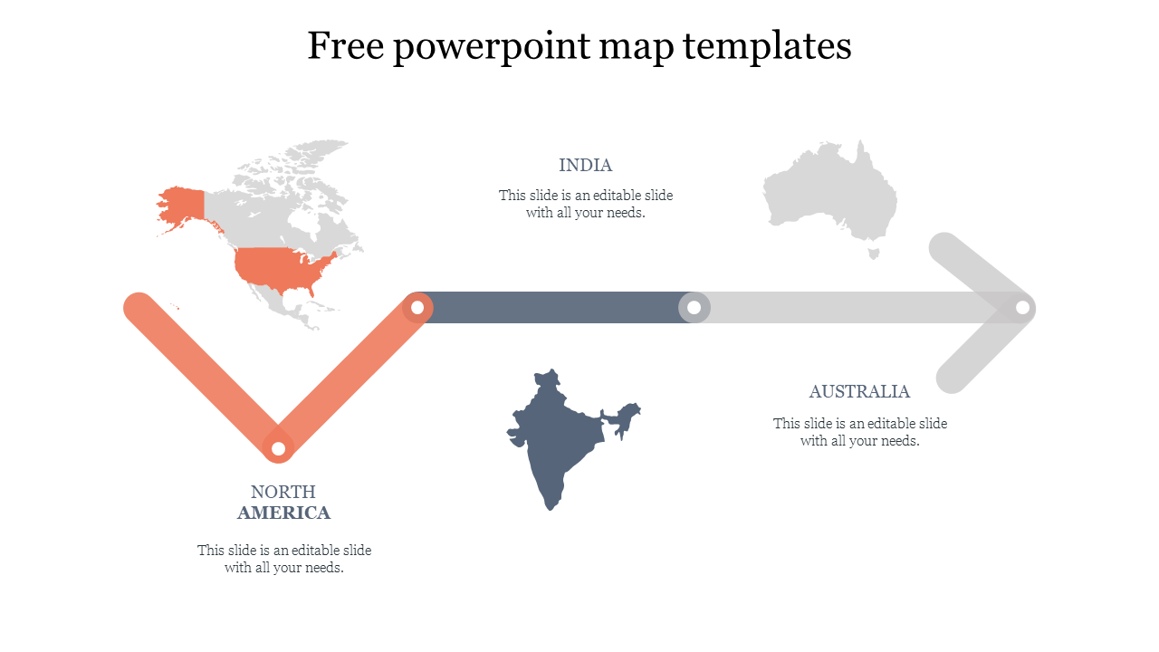 Best Free PowerPoint Map Templates Presentation Slide