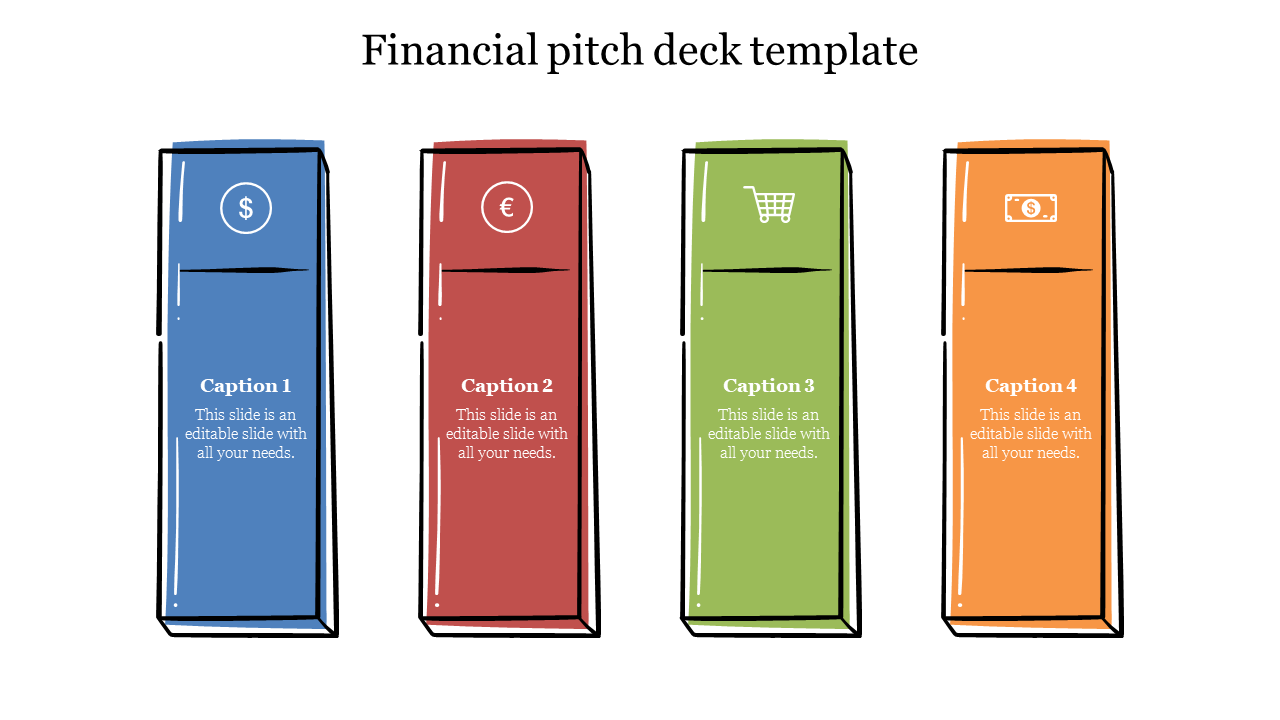 Financial portfolio slide with images of a pink piggy bank, rolled currency, and a house model with coins.