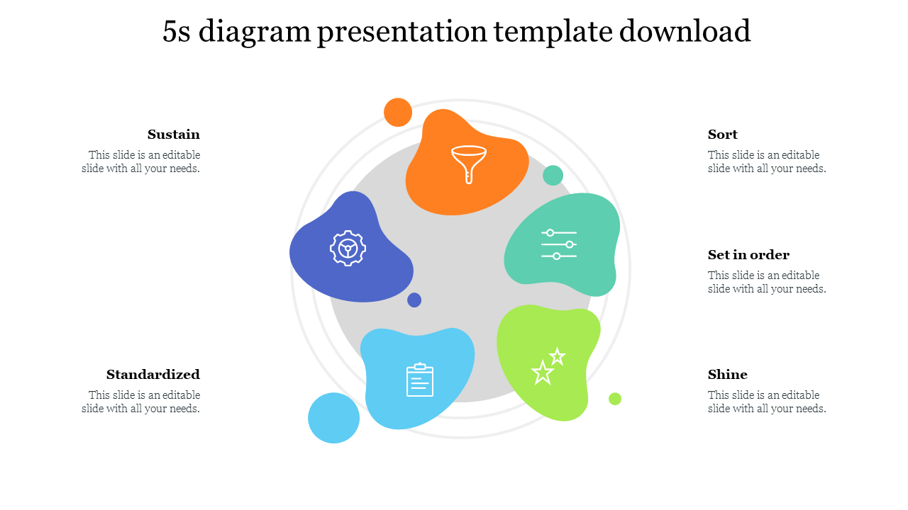 Innovative 5s Diagram Presentation Template Download