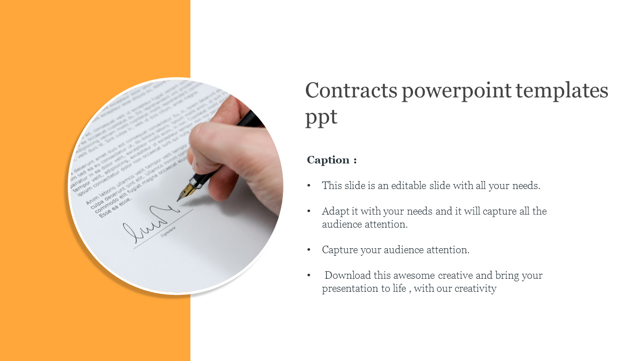 Get Predesigned Contracts PowerPoint Templates PPT