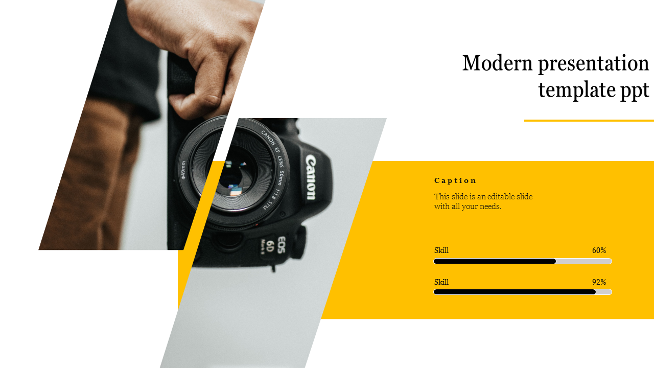 Visually Stunning Modern Presentation Template PPT Slide