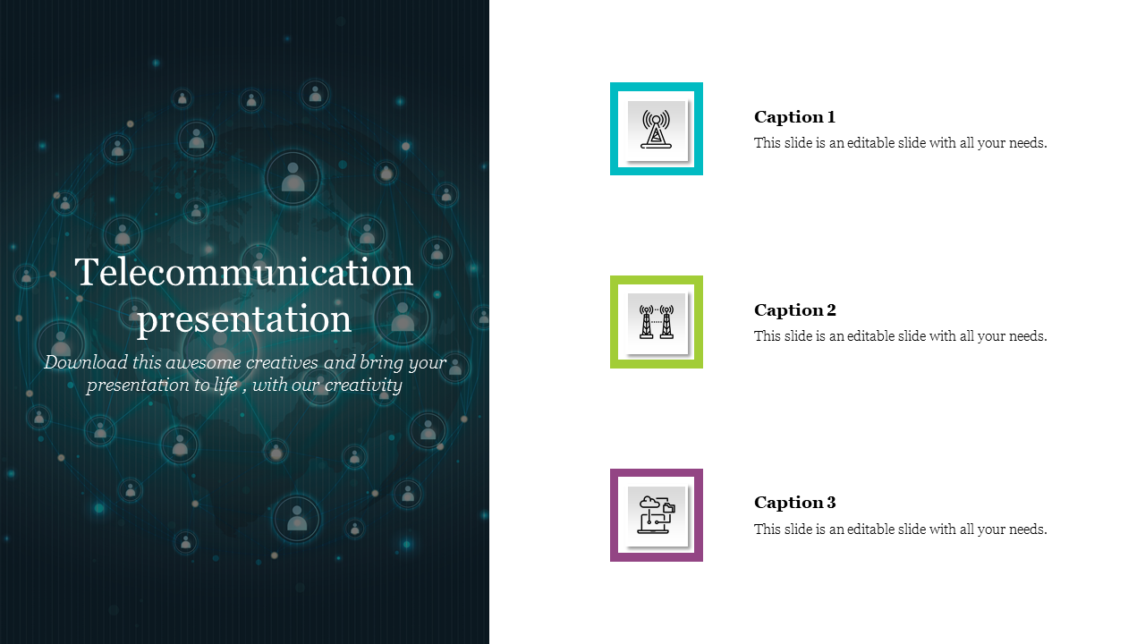 Stunning Telecommunication Presentation Template Design