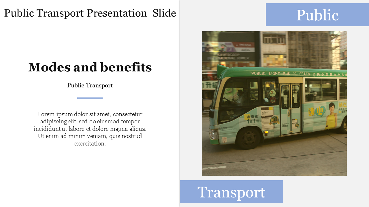 Poetfolio Public Transport Presentation Slide Template