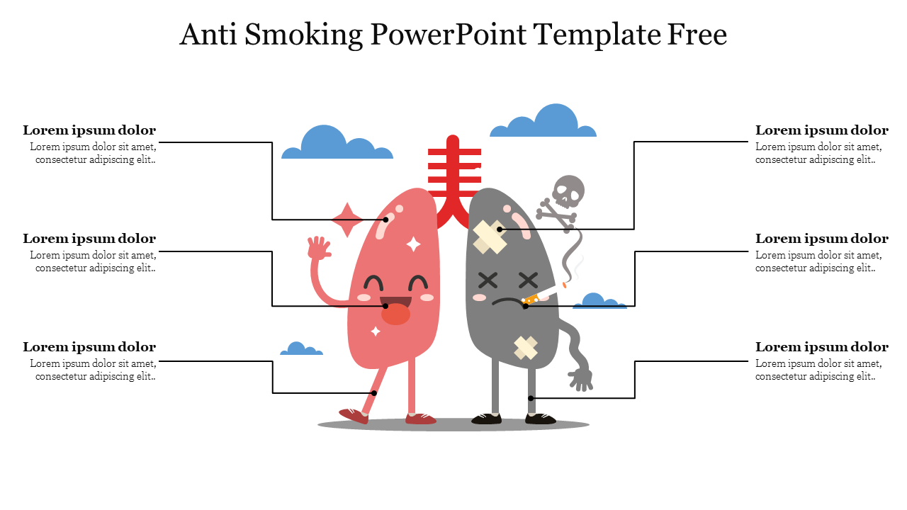 Visual showing pink healthy and gray damaged lung with indicators for smoking effects, set on a white backdrop.