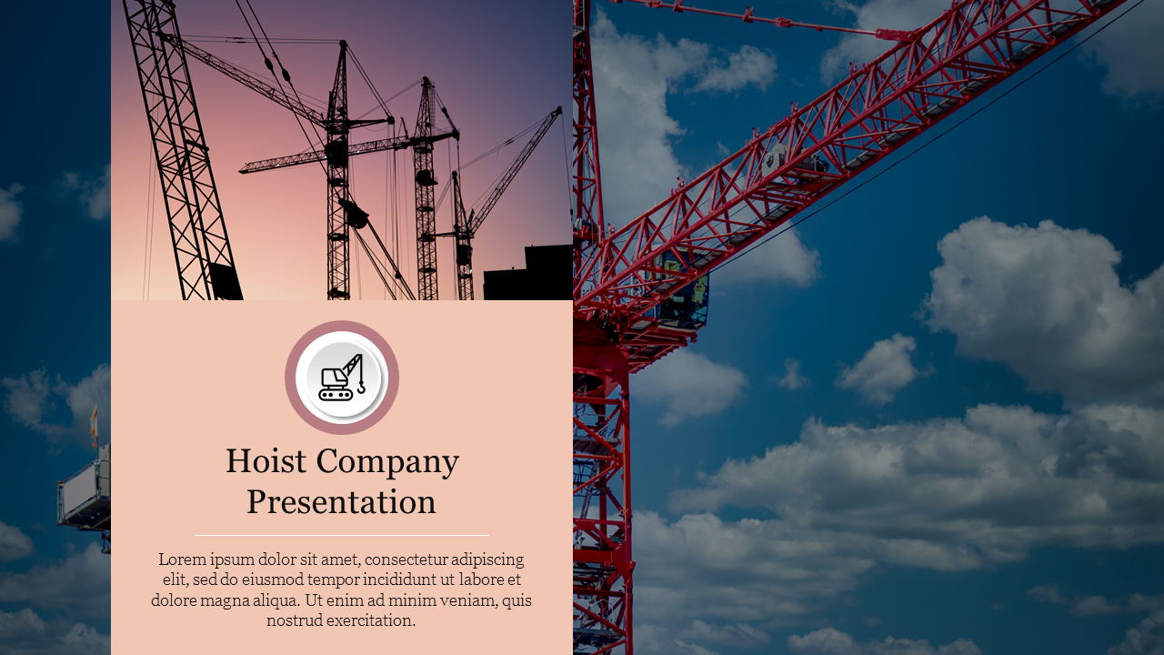 Professional-Looking Hoist Company Presentation Slide