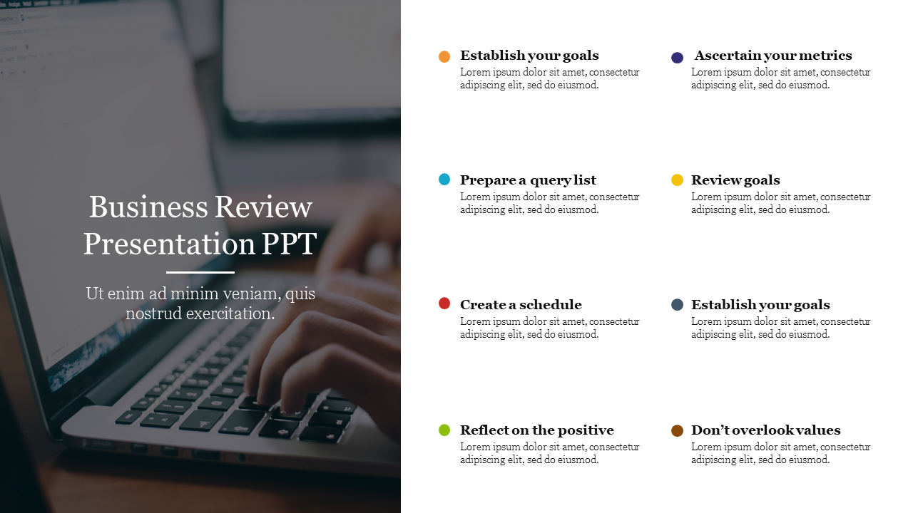 Ultimate Business Review Presentation PPT Slide Template