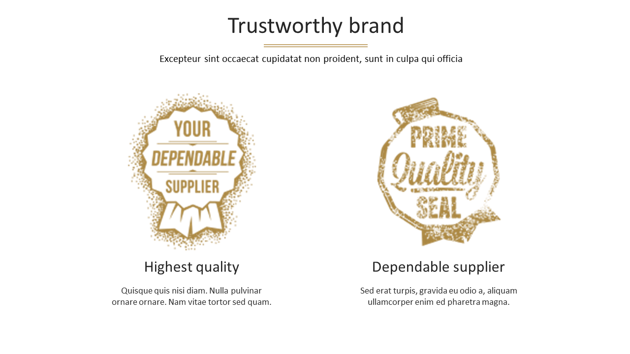 Incredible Brand Quality Presentation Slide Template