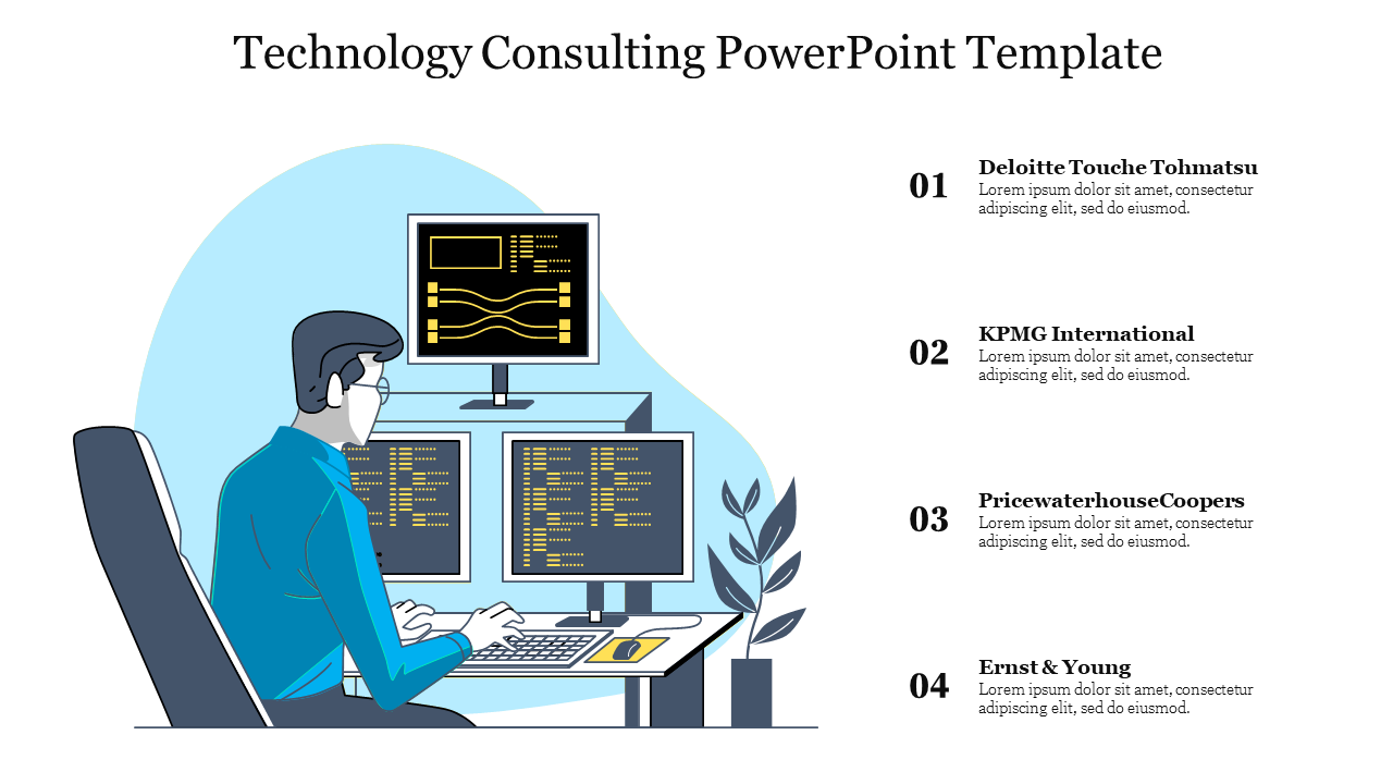 Four Node Technology Consulting PowerPoint Template