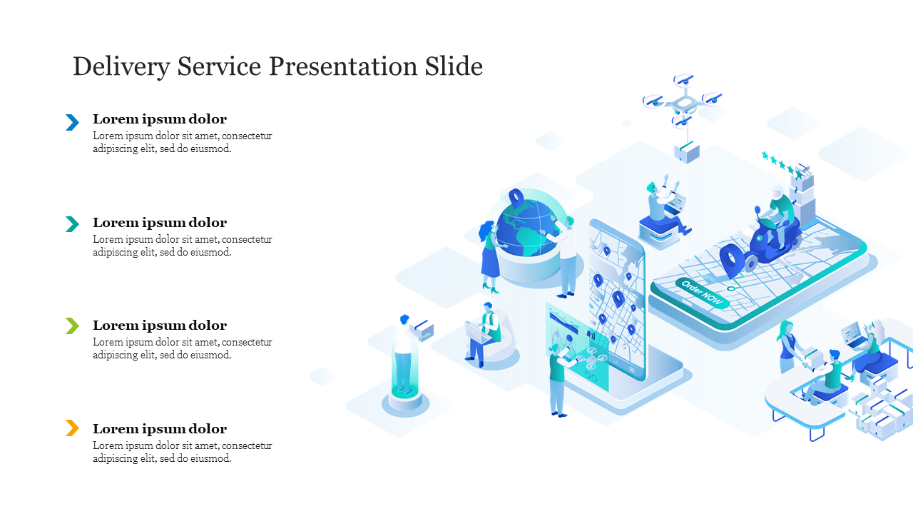 Four Node Delivery Service Presentation Slide