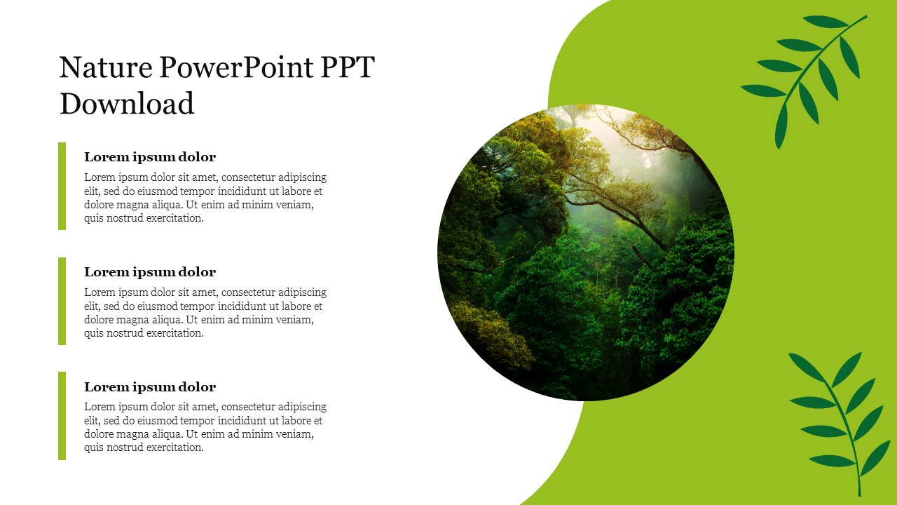 Creative Nature PowerPoint PPT Download Slide Template
