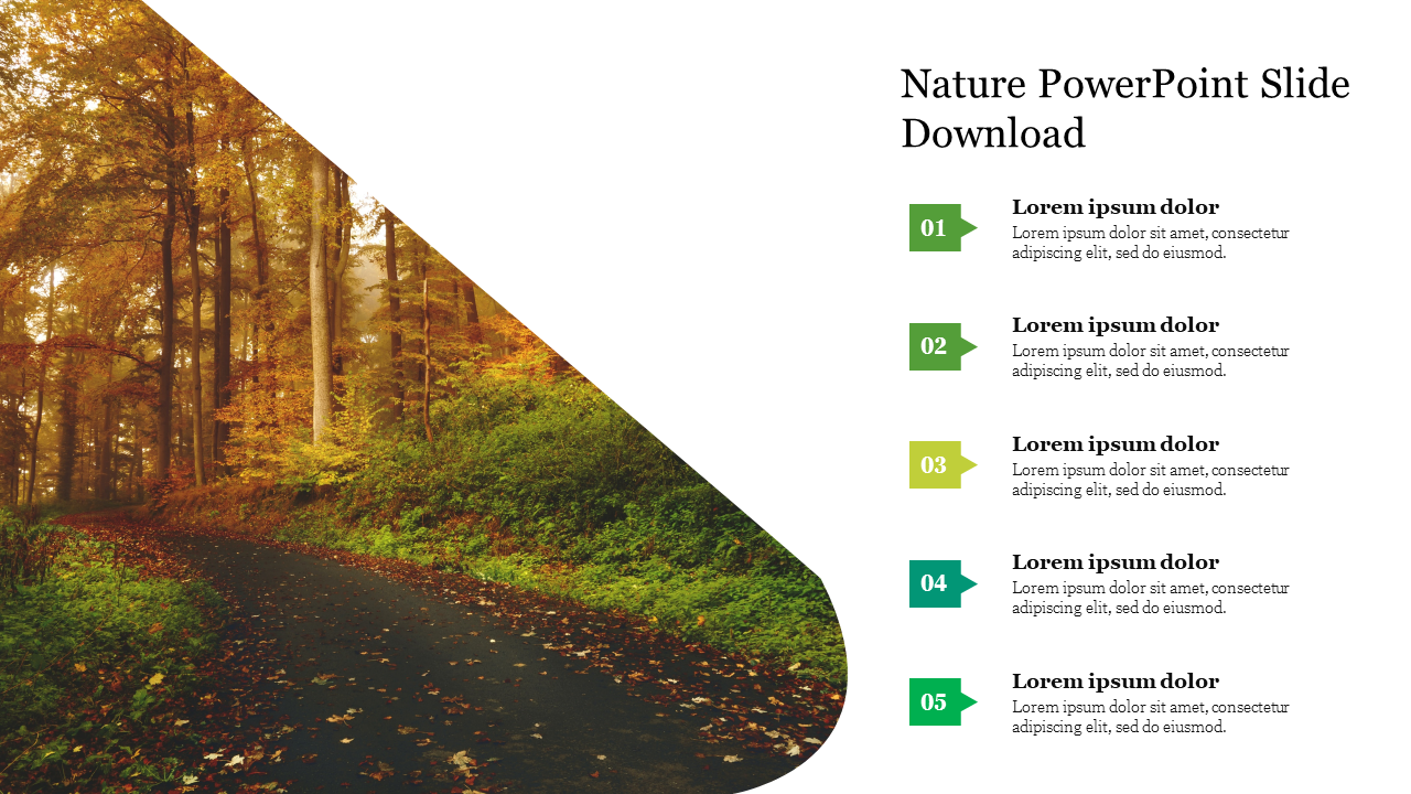 Awesome Nature PowerPoint Slide Download-Five Node