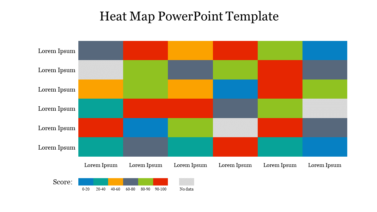 Eye-Catching Colorful Heat Map PowerPoint Template