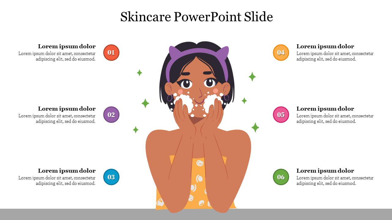 Creative Skincare PowerPoint Slide Template Designs