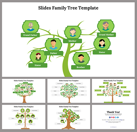 Family History Genealogy Flowchart Associated Members, Presentation  Graphics, Presentation PowerPoint Example