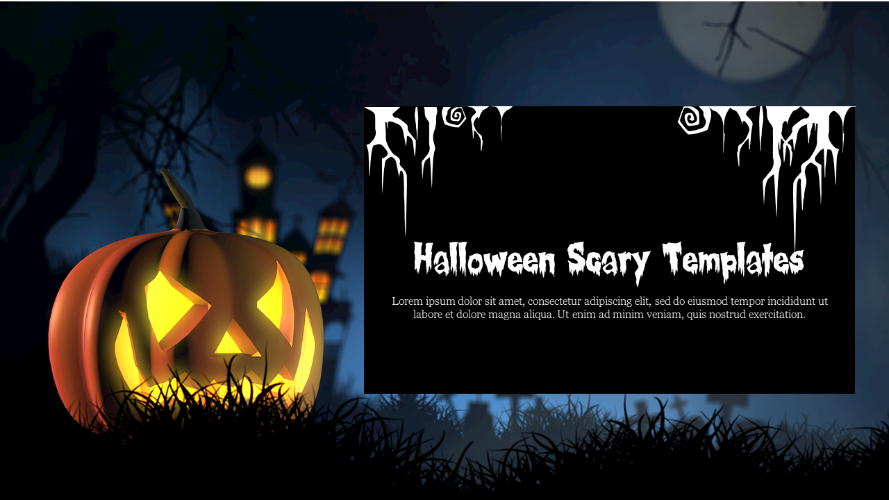 Dark Theme Halloween Scary Templates For Presentations