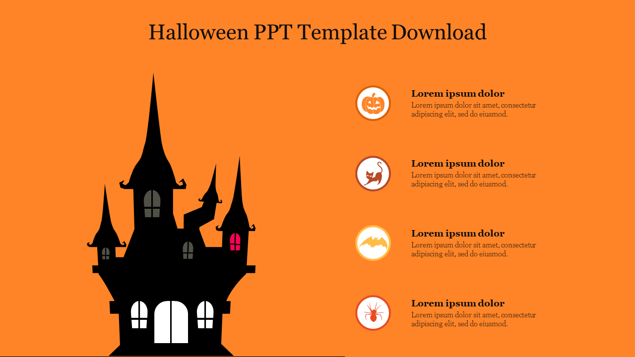 Halloween PPT Template Free Download - Haunted House