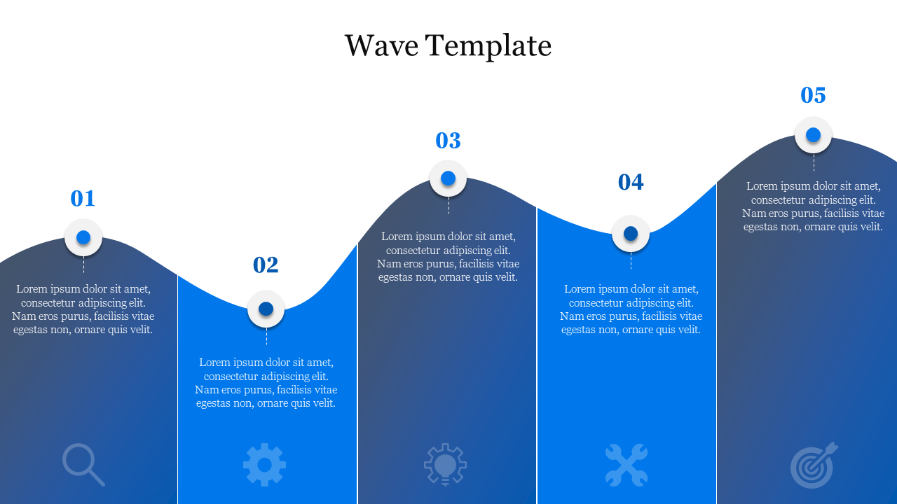 Creative Wave Template Presentation Slide 