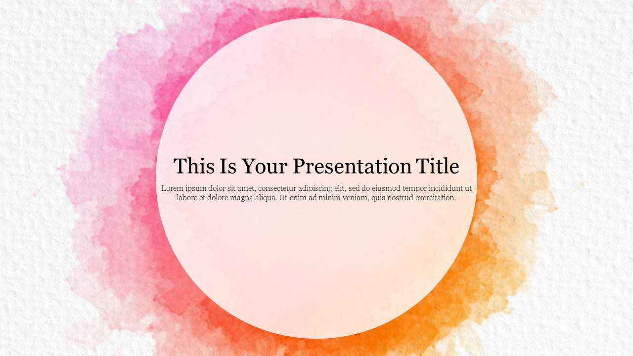 Best Pretty Watercolor Background PowerPoint 