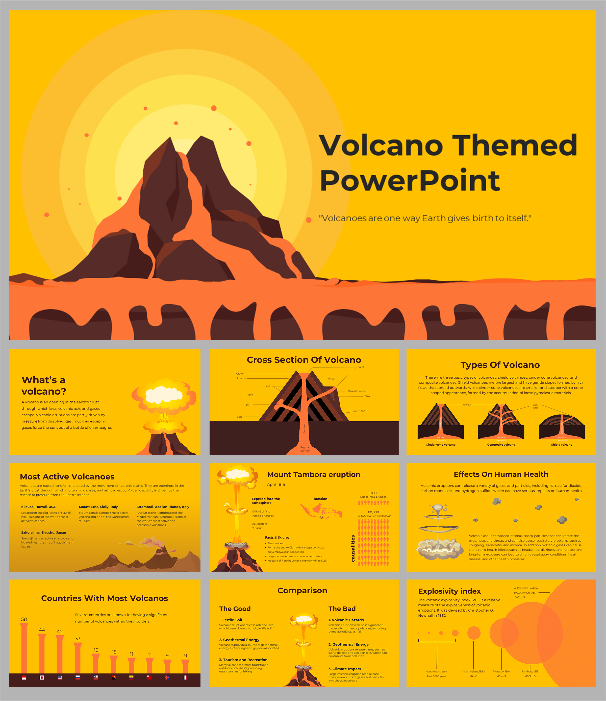 volcano powerpoint template