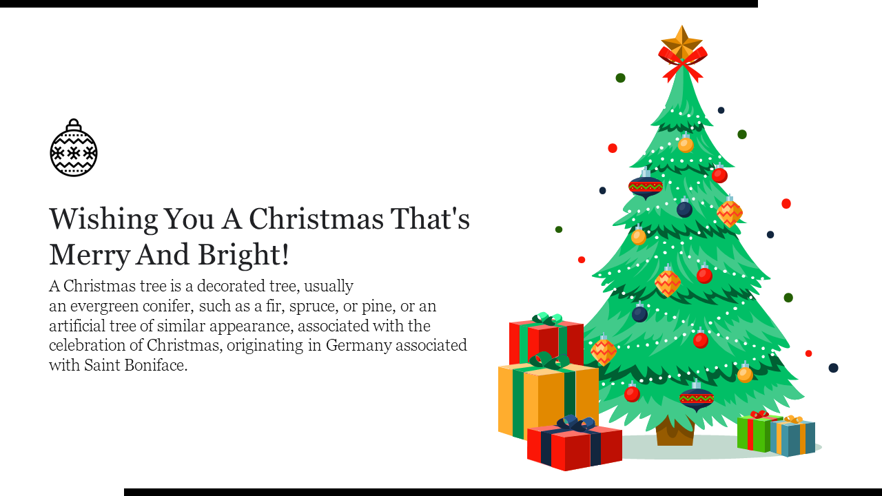 Christmas Tree PowerPoint Backgrounds For Presentation