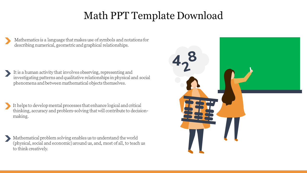 Get Math PPT Template Free Download Presentation Slide