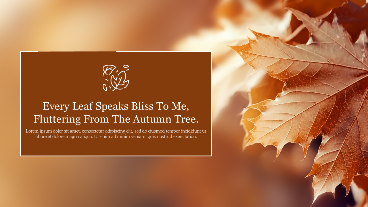 Effective PowerPoint Backgrounds Autumn Template Slide 