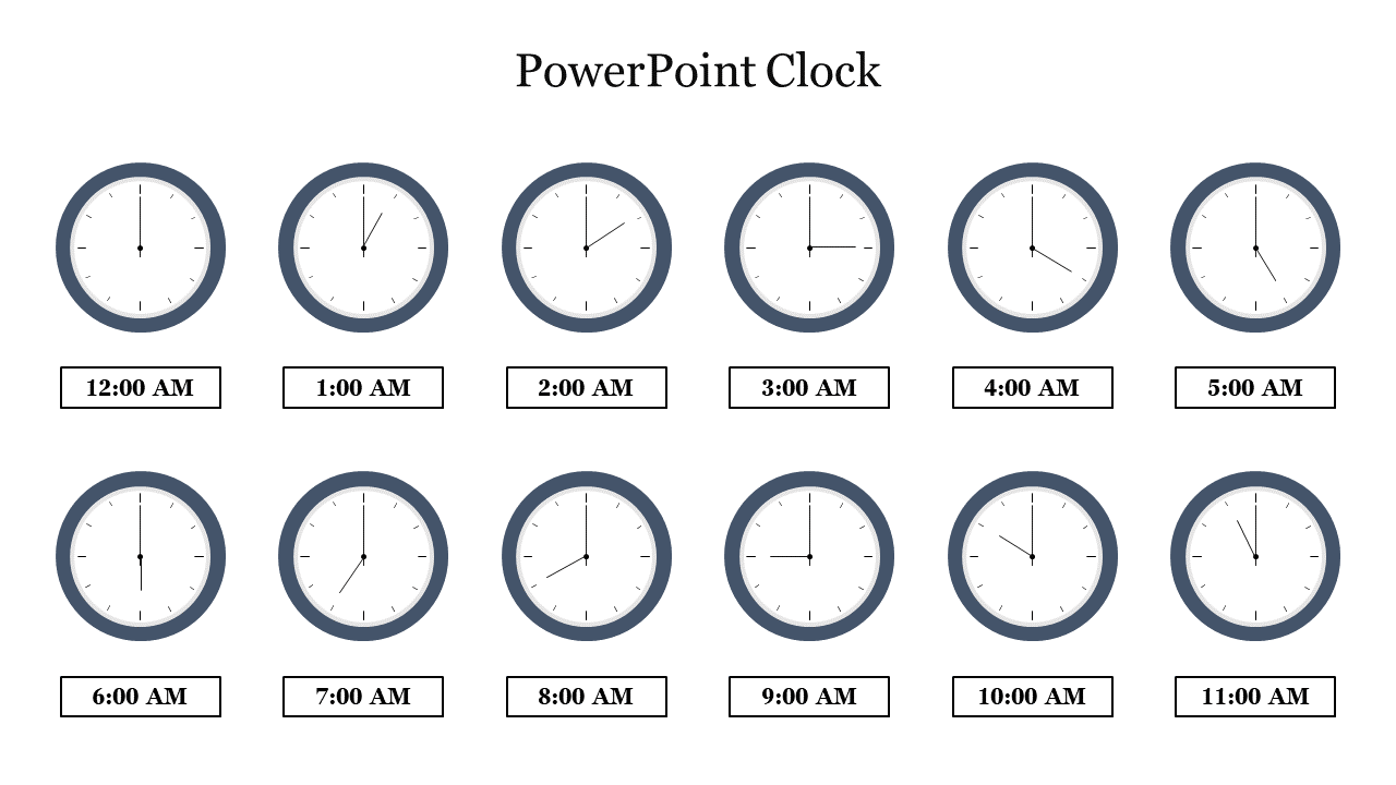 Creative PowerPoint Clock Presentation Template Slide 