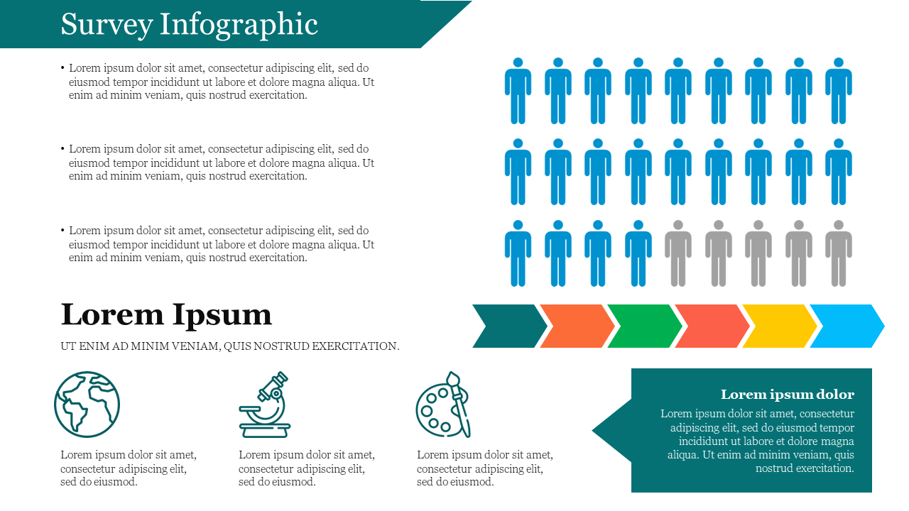 Six-step supply chain process with hexagonal segments connected by a timeline, from raw materials to purchase.