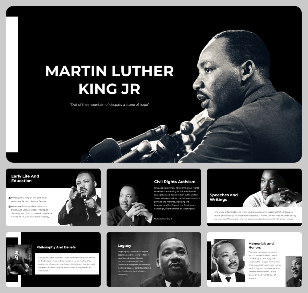 Martin Luther King Jr PPT And Google Slides Templates