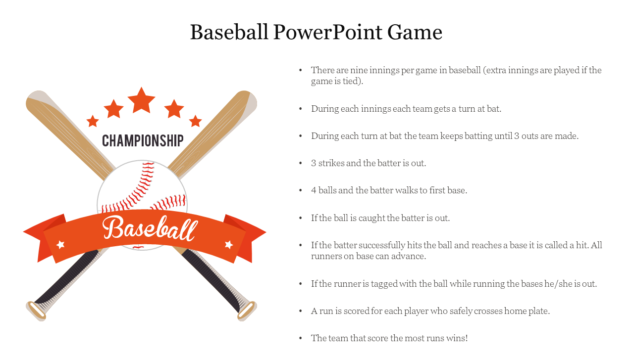 Baseball PowerPoint Game: Hướng Dẫn Sử Dụng và Mẫu Game Tương Tác Độc Đáo